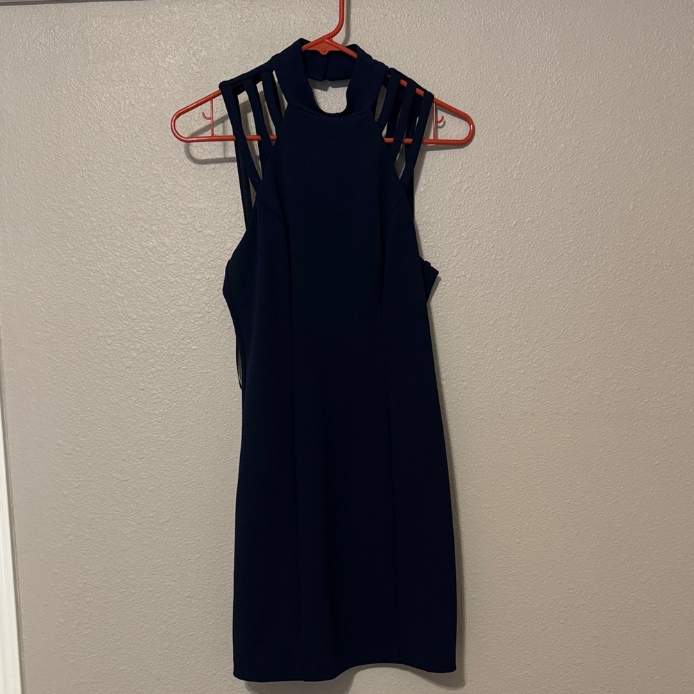 B Darlin Navy Strappy Mini Dress